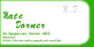 mate dorner business card