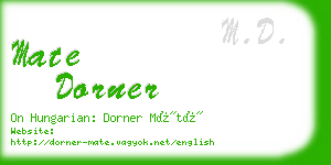 mate dorner business card